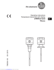 IFM Electronic Efector 600 TD Series Operating Instructions Manual