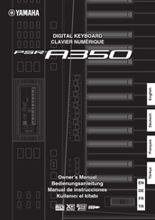 Yamaha PSR-A350 Owner's Manual