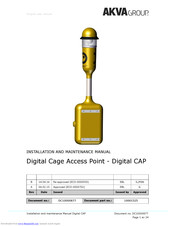 Akva Akvasmart Digital CAP Installation And Maintenance Manual