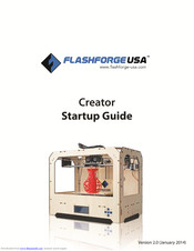 Flashforge USA Creator Startup Manual