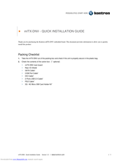 Kontron mITX-DNV Quick Installation Manual