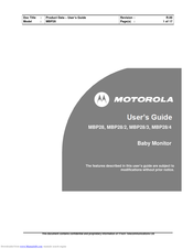 Motorola MBP28/3 User Manual