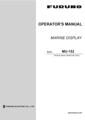 Furuno MU-152 Operator's Manual