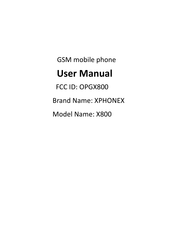 XPHONEX X800 User Manual