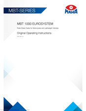 MAHA MBT 1000 Eurosystem Operating Instructions Manual