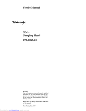 Tektronix SD-14 Service Manual