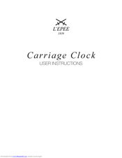 L’EPEE 1839 Carriage User Instructions