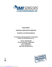 IMI SENSORS 699A07 Installation And Operating Manual