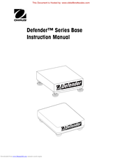 OHAUS Defender D30WR Instruction Manual