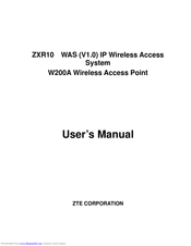 ZTE W200A User Manual