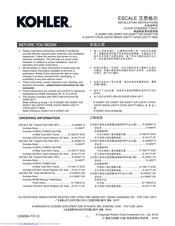 Kohler Escale K-23077T-BNS Installation Instructions Manual