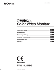 Sony Trinitron PVM-14L1MDE Instructions For Use Manual