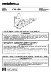 Metabo HPT CM 5 SB Safety Instructions And Instruction Manual