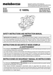 Metabo HPT C 18DSL Safety Instructions And Instruction Manual