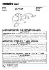 Metabo HPT CE 16SA Safety Instructions And Instruction Manual