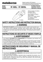 Metabo HPT R 18DL Safety Instructions And Instruction Manual