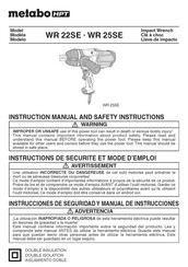 Metabo HPT WR 22SE Instruction Manual And Safety Instructions