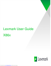 Lexmark X86x User Manual