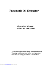 Mannol HC-2197 Operation Manual
