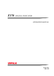 Unipulse F370 Operation Manual