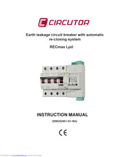 Circutor RECmax Lpd Instruction Manual