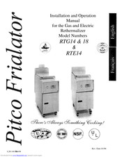 Pitco RTE14 Installation And Operation Manual