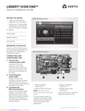Vertiv Liebert iCOM CMS Quick Installation Manual