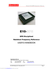 Quartzlock E10-GPS User Handbook Manual