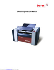 Trotec SP1500 Operation Manual