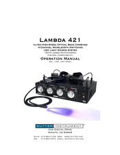 Sutter Instrument Lambda 421 Operation Manual