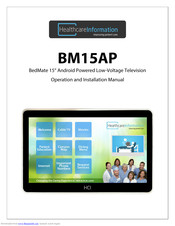HealthCare Information BedMate BM15AP Operation And Installation Manual