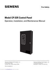Siemens CP-2ER Operation, Installation, And Maintenance Manual