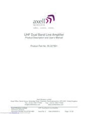 Axell Wireless 55-227901 Product Description And User's Manual