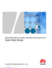 Huawei AP6610DN-AGN-US Quick Start Manual