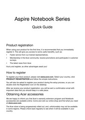 Acer Aspire Notebook Series Quick Manual