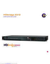 ZeeVee HDbridge 2000 Series Configuration Manual