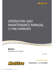Multiva Optima T Series Operation And Maintenance Manual