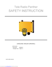 Tele Radio Panther Safety Instruction
