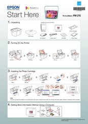 Epson PictureMate PM 215 Start Here