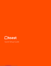 Toast Toast Quick Setup Manual