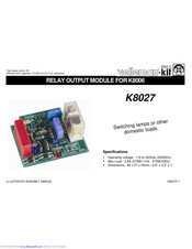 Velleman K8027 Assembly Manual