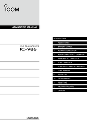 Icom IC-V86 Advanced Manual
