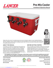 lancer Pre-Mix Cooler Installation & Operation Manual