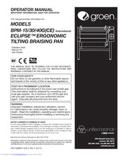 Groen BPM-15G Operator's Manual