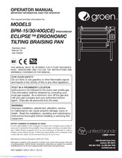 Groen Eclipse BPM-40G Operator's Manual