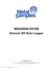 Metal Samples Company MS3500E Manual