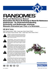 Ransomes HR 9016 Turbo Parts And Maintenance Manual