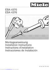 Miele EBA4370 Installation Instructions Manual