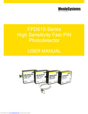 Menlo Systems FPD310 Series User Manual