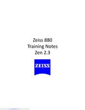 Zeiss 880 Training Notes
